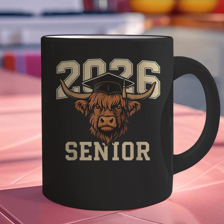 Class Of 2026 Highland Cow Senior Graduation School Pride Graphic Print Coffee Mug