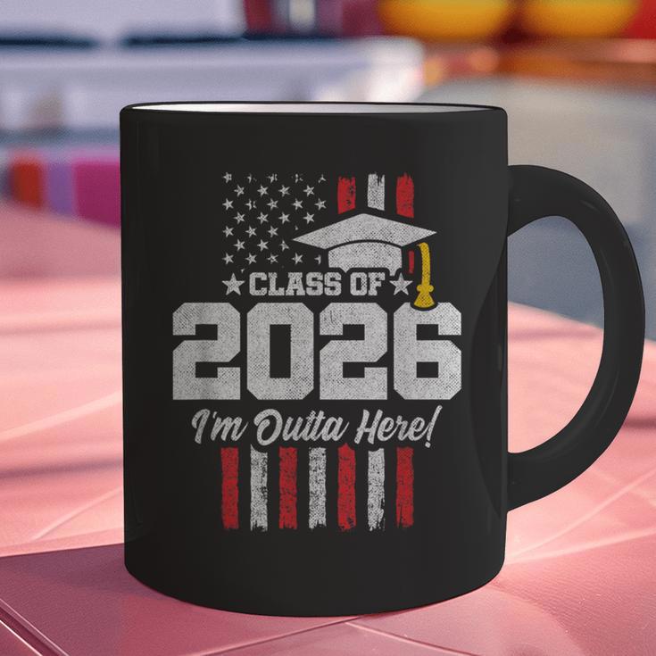 Class Of 2026 Senior Graduation American Flag Senior 2026 Graphic Print Coffee Mug