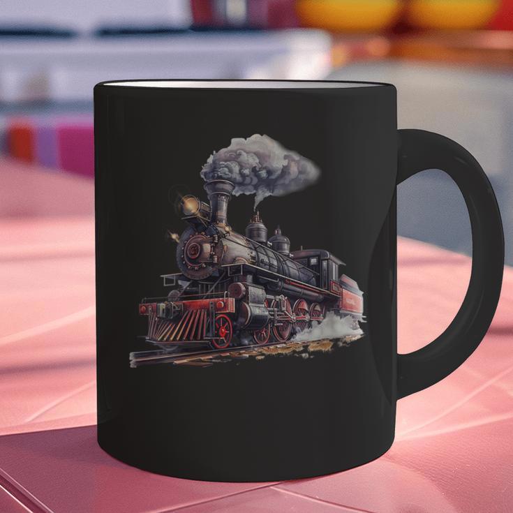 Classic Steam Train Enthusiasts Nostalgia For Train Lovers Graphic Print Coffee Mug Classic Steam Train Enthusiasts Nostalgia For Train Lovers Graphic Print Coffee Mug