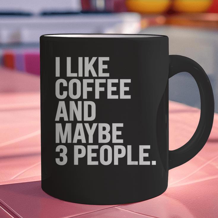 I Like Coffee Introvert Coffee Lovers Sarcastic Humor Graphic Print Coffee Mug