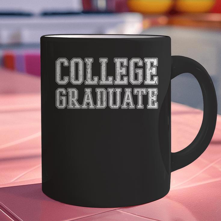 College Graduate Shirt Graduation Tee Distressed Graphic Print Coffee Mug
