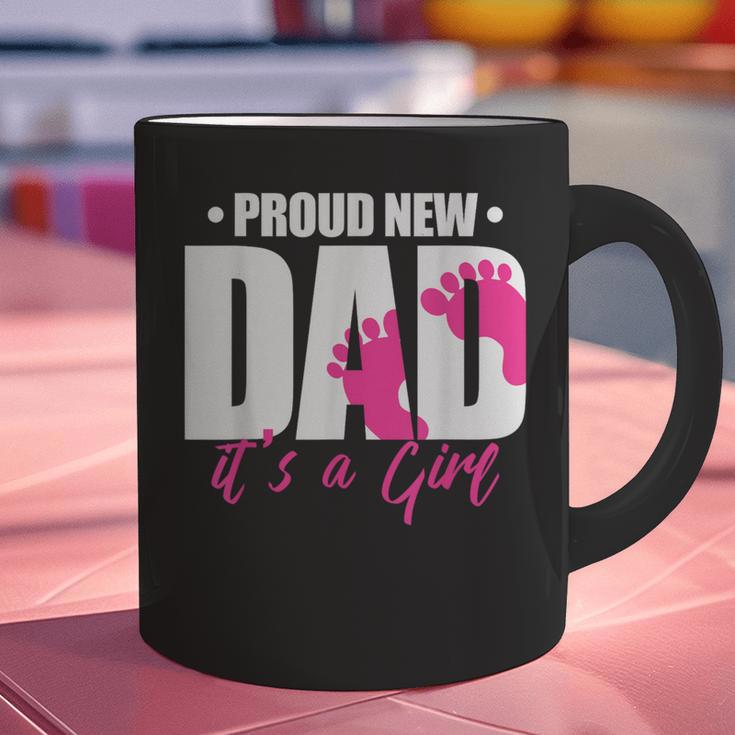 Cool Parent Apparel Proud New Dad It's A Girl Classic Fit Short Sleeve Crew Neck T-Shirt Small Graphic Print Coffee Mug