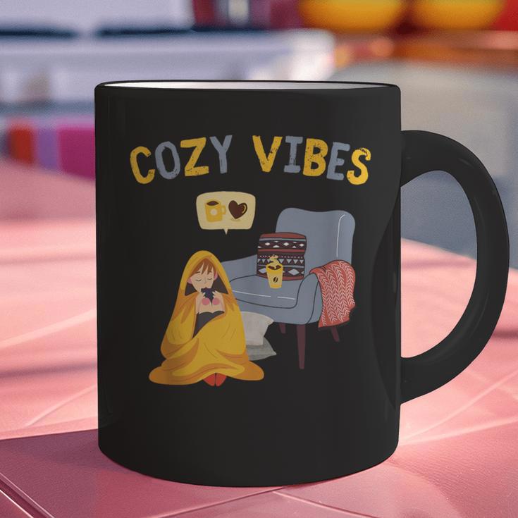 Cozy Vibes Atmospheric Introvert Graphic Print Coffee Mug