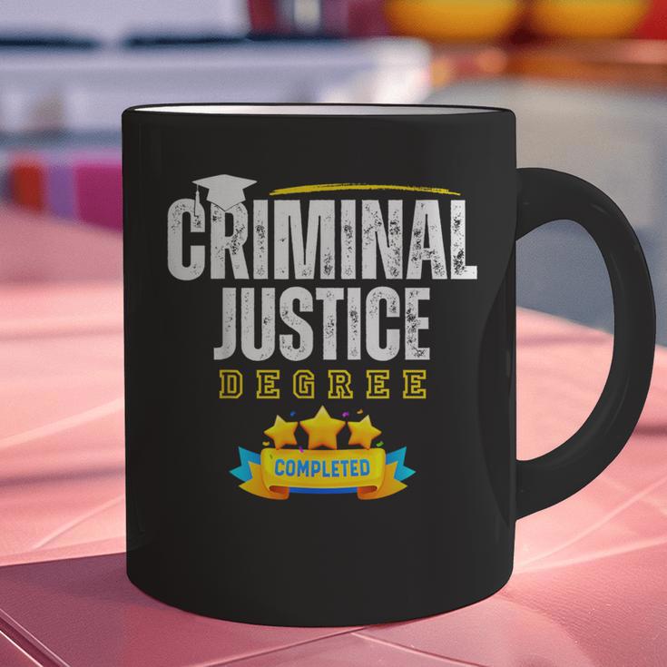 Criminal Justice Degree Graduation Senior Celebration Grad Graphic Print Coffee Mug