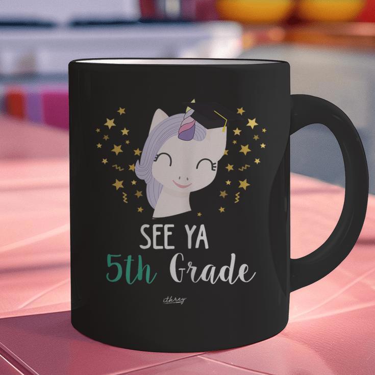Cute Unicorn See Ya 5th Grade Graduation Shirt Graphic Print Coffee Mug