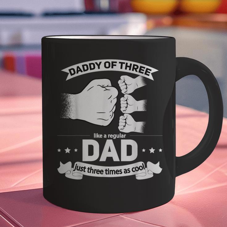 Dad Of 3 Cool Daddy Of Three Fathers Day Dad Of Three Graphic Print Coffee Mug Dad Of 3 Cool Daddy Of Three Fathers Day Dad Of Three Graphic Print Coffee Mug