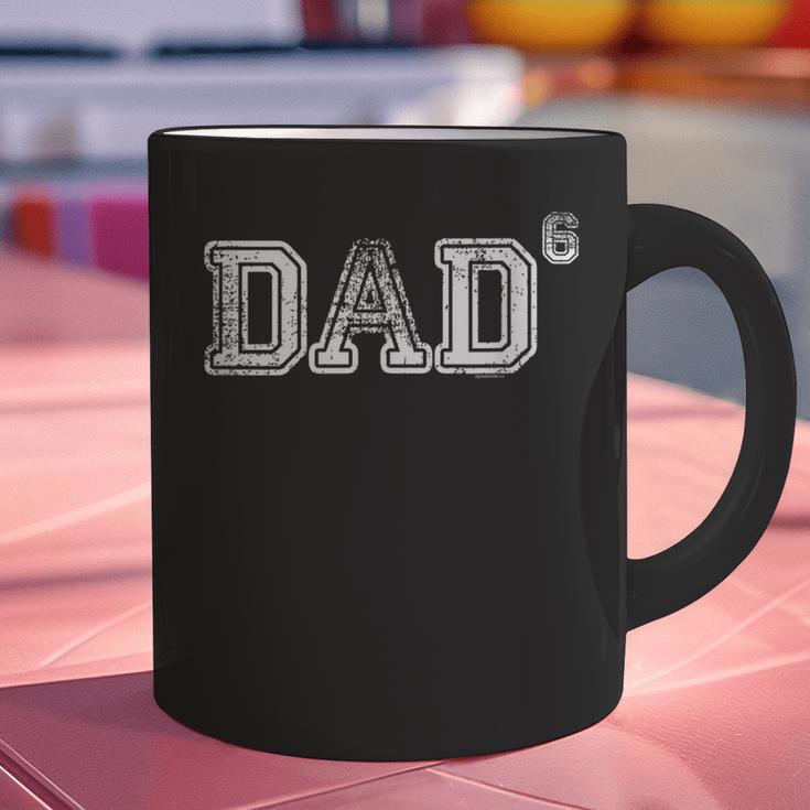 Dad For Dad Dad Of 6 Six Fathers Day Vintage Graphic Print Coffee Mug