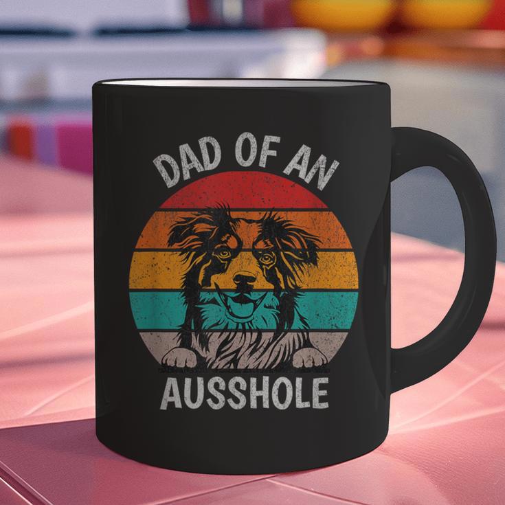 Dad Of An Ausshole Australian Shepherd Aussie Graphic Print Coffee Mug