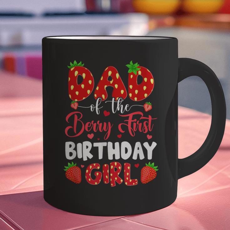 Dad Of The Berry First Birthday Of Girl Strawberry Graphic Print Coffee Mug