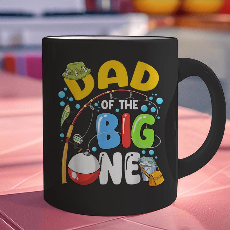 Dad Of The Big One Fishing Birthday Boy Family Party Graphic Print Coffee Mug