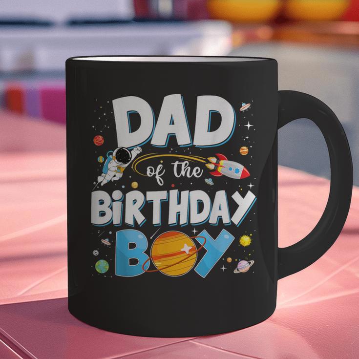 Dad Of The Birthday Boy Astronaut Family Space Planets Graphic Print Coffee Mug