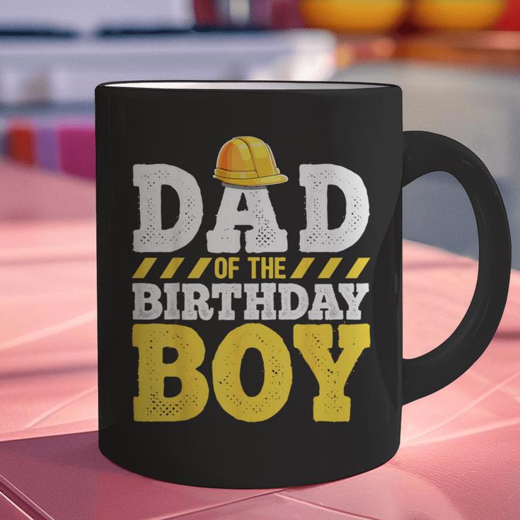 Dad Of The Birthday Boy Construction Birthday Party Hat Men Graphic Print Coffee Mug