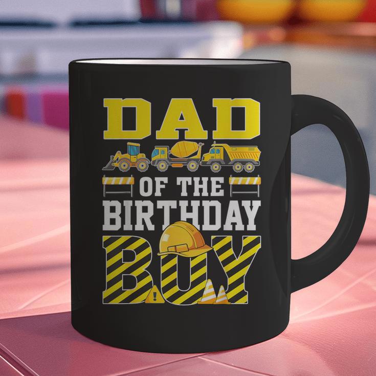 Dad Of The Birthday Boy Construction Truck Graphic Print Coffee Mug