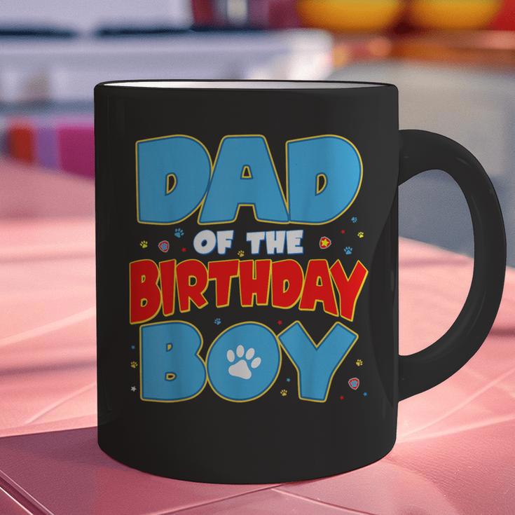 Dad Of The Birthday Boy Dog Lover Birthday Family Graphic Print Coffee Mug