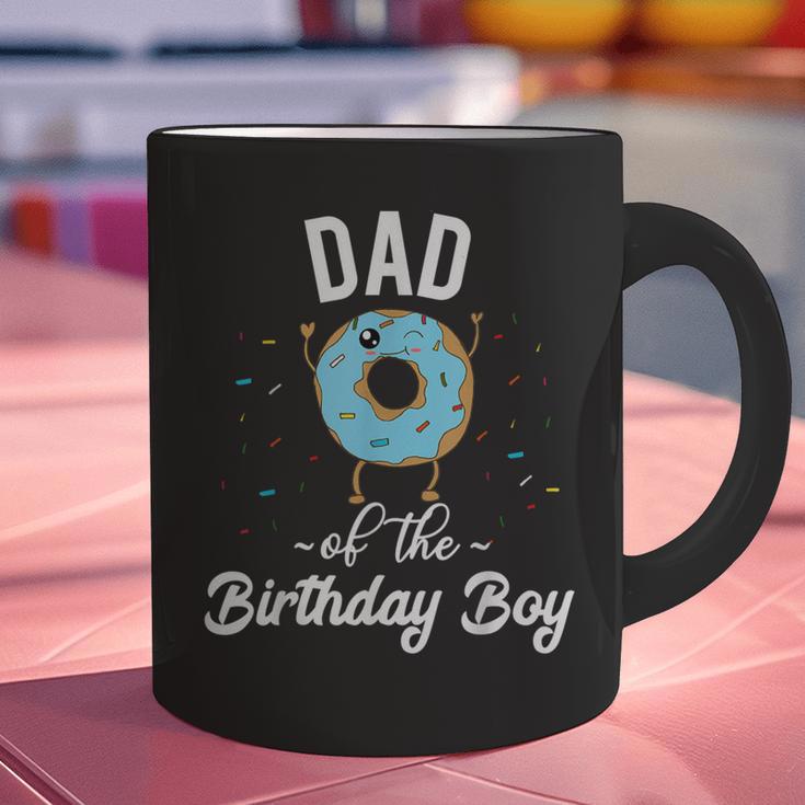 Dad Of The Birthday Boy Donut Theme Party Blue Father Graphic Print Coffee Mug Dad Of The Birthday Boy Donut Theme Party Blue Father Graphic Print Coffee Mug