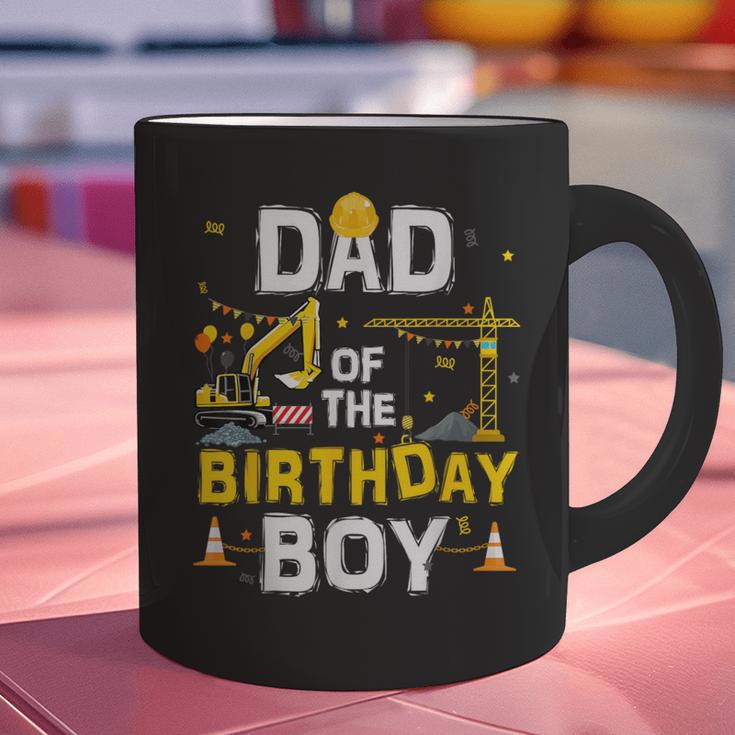 Dad Of The Birthday Boy Matching Construction Crew B-Day Graphic Print Coffee Mug