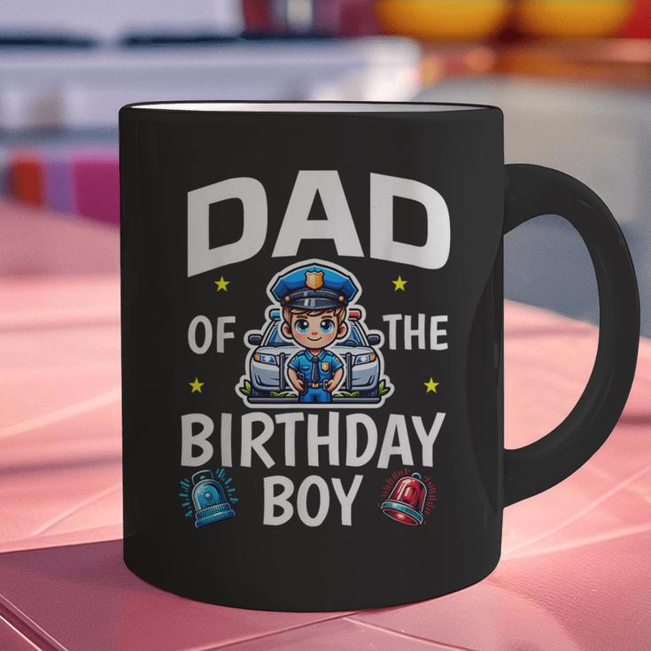 Dad Of The Birthday Boy Police Car Policeman Police Officer Graphic Print Coffee Mug