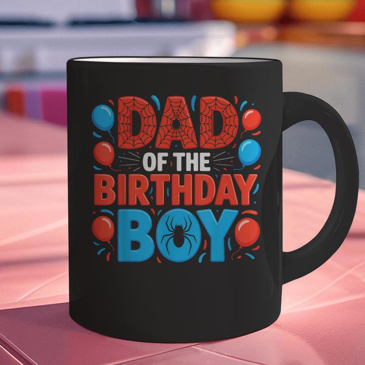 Dad Of The Birthday Boy Spider Web Party Graphic Print Coffee Mug