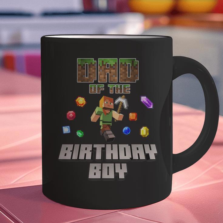Dad Of The Birthday Boy Video Gamer Pixel Number Graphic Print Coffee Mug
