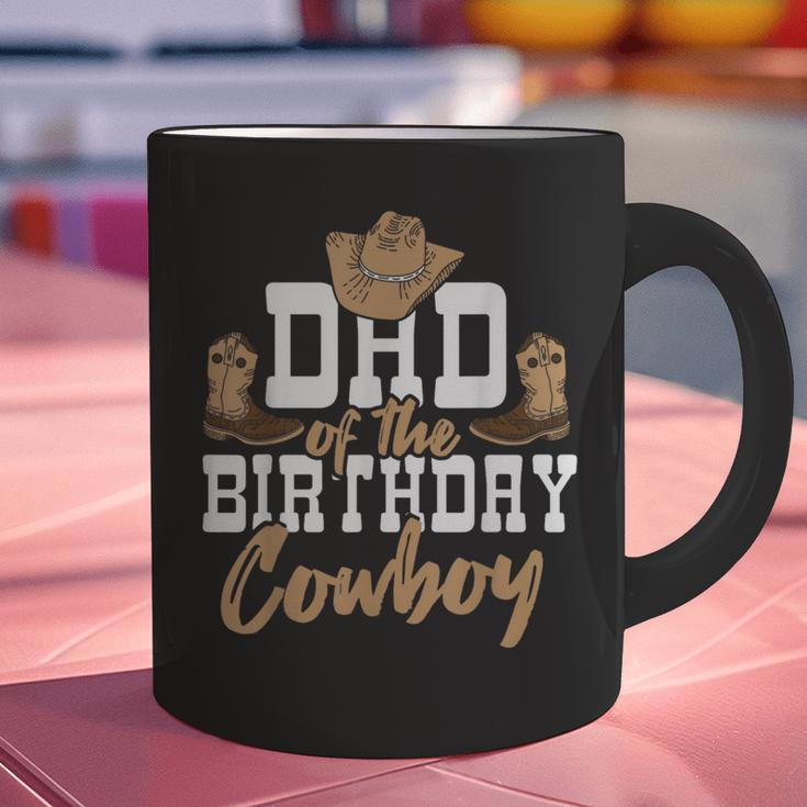 Dad Of The Birthday Cowboy Themed Birthday Boy Rodeo Cowboy Graphic Print Coffee Mug