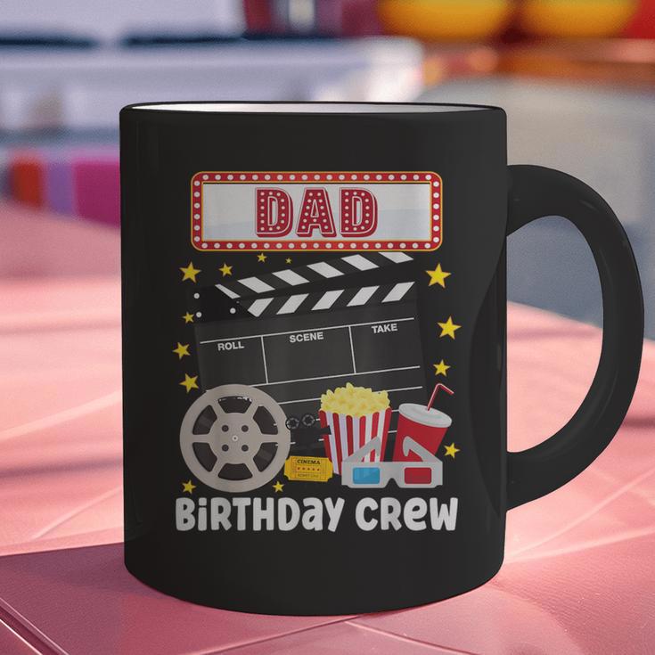 Dad Birthday Crew Movie Night Theme Matching Party Graphic Print Coffee Mug