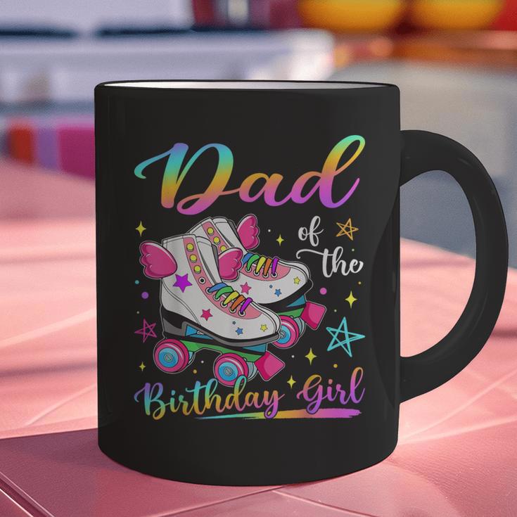Dad Of The Birthday Girl Rolling Skate Family Matching Graphic Print Coffee Mug