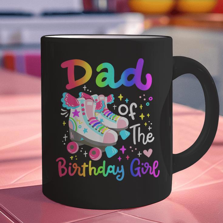 Dad Of The Birthday Girl Skater Roller Skate Family Party Graphic Print Coffee Mug