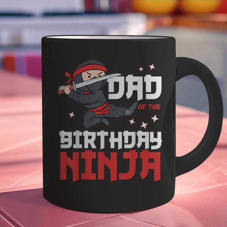Dad Of The Birthday Ninja Daddy Party Best Father Boy Pop Graphic Print Coffee Mug