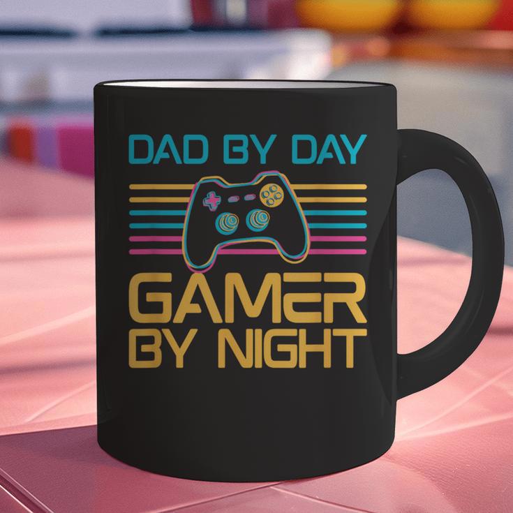 Dad By Day Gamer By Night Video Games Lover Gamer Dad Graphic Print Coffee Mug