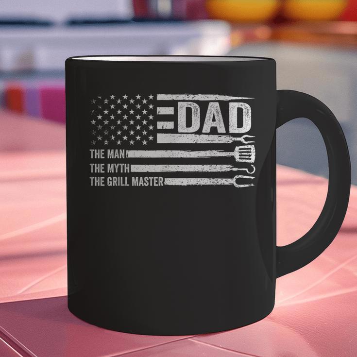 Dad The Man The Myth The Grill Master USA Flag Father's Day Graphic Print Coffee Mug