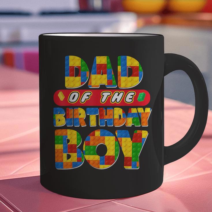 Dad And Mom Birthday Boy Building Bricks Family Party Decor Graphic Print Coffee Mug