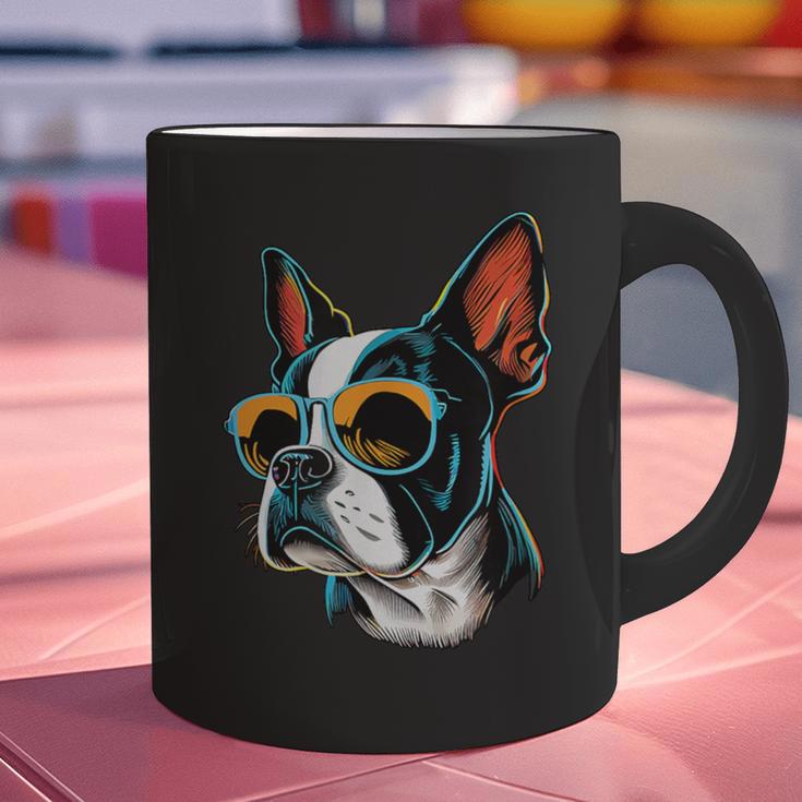 Dad Mom Cool Dog Sunglasses Boston Terrier Graphic Print Coffee Mug Dad Mom Cool Dog Sunglasses Boston Terrier Graphic Print Coffee Mug