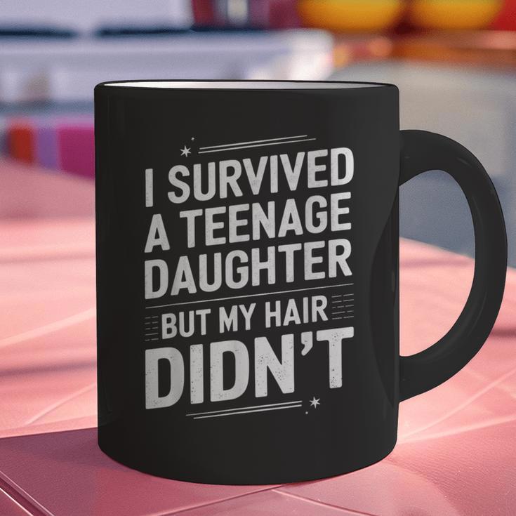 Dad Mom I Survived Teenage Daughter Survivor Graphic Print Coffee Mug