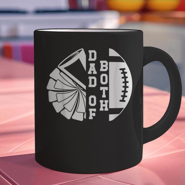Dad Of Both Proud Football And Cheer Dad Graphic Print Coffee Mug