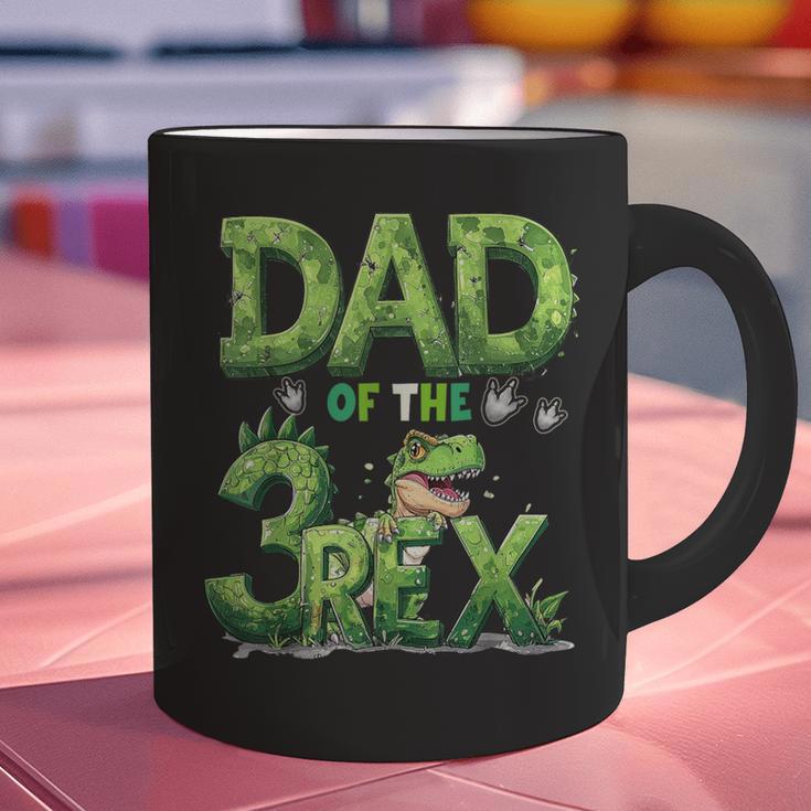 Dad Of The Three Rex Birthday Boy Dinosaur Family Matching Graphic Print Coffee Mug