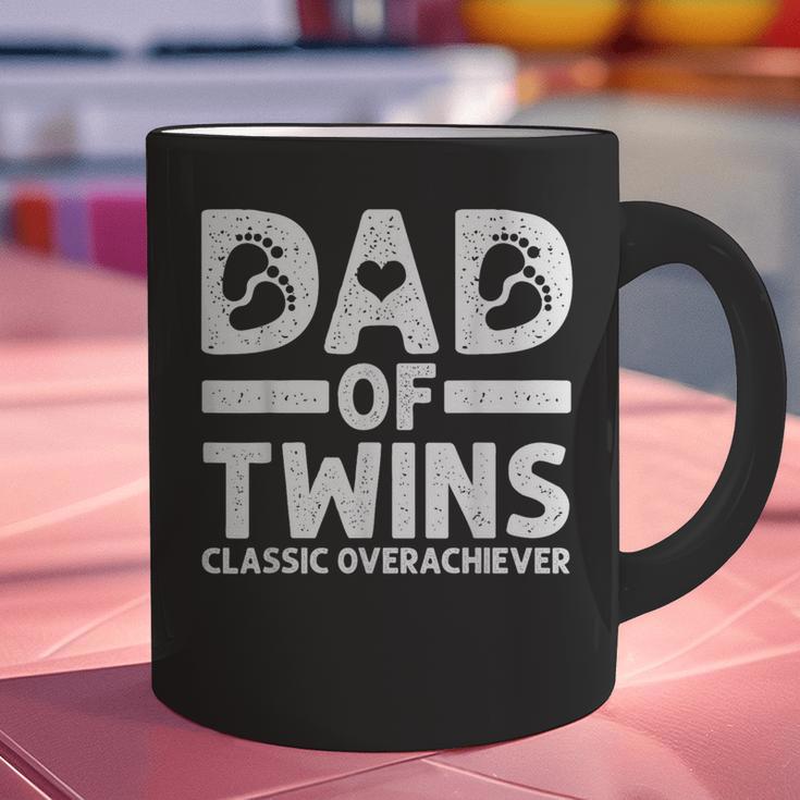 Dad Of Twins Classic Overachiever Cool Twin Dad Graphic Print Coffee Mug