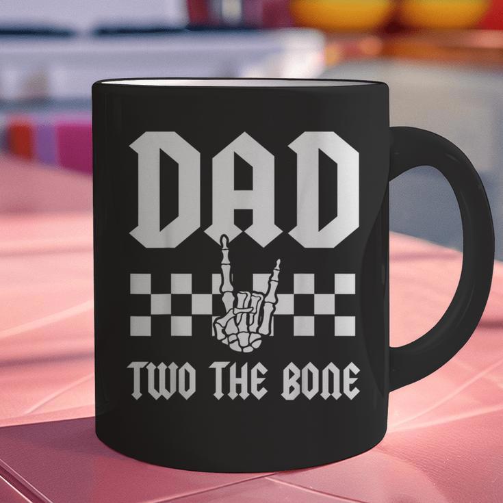 Dad Two The Bone Skeleton Hand 2nd Birthday Boy Girl Graphic Print Coffee Mug