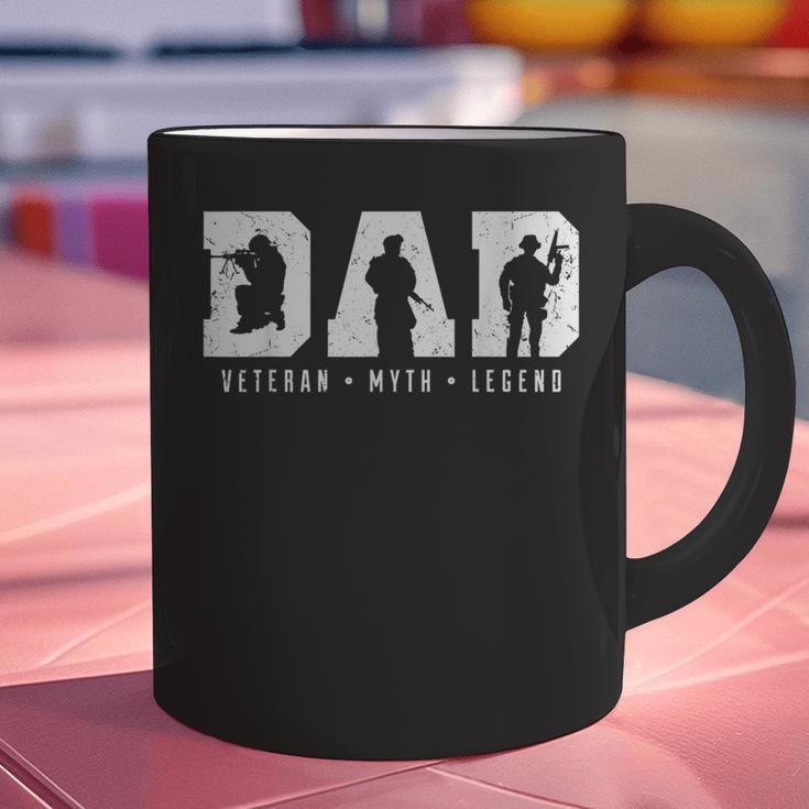 Dad Veteran Myth Legend Dad Military Father Graphic Print Coffee Mug