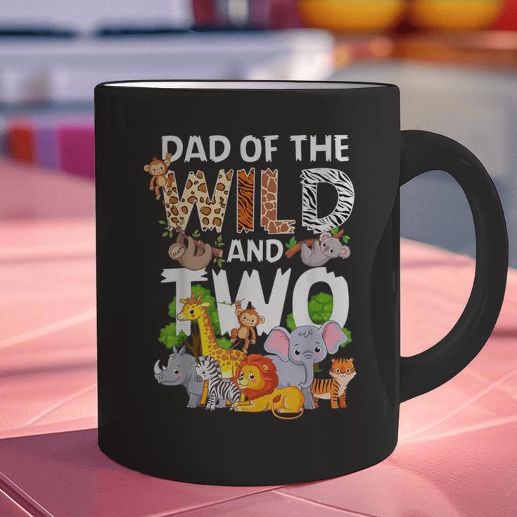 Dad Of The Wild Two Zoo 2nd Birthday Safari Jungle Animal Graphic Print Coffee Mug Dad Of The Wild Two Zoo 2nd Birthday Safari Jungle Animal Graphic Print Coffee Mug