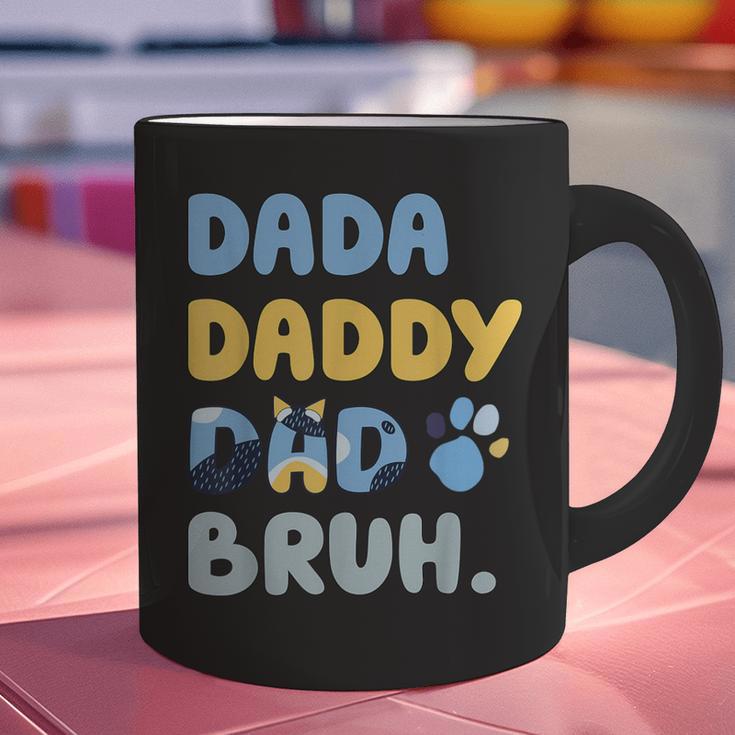 Dada Daddy Dad Bruh Fathers Day Blue Dog Graphic Print Coffee Mug