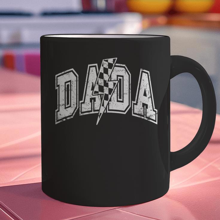 Dada Lightning Bolt Checkered Varsity Dad Men Father's Day Graphic Print Coffee Mug Dada Lightning Bolt Checkered Varsity Dad Men Father's Day Graphic Print Coffee Mug