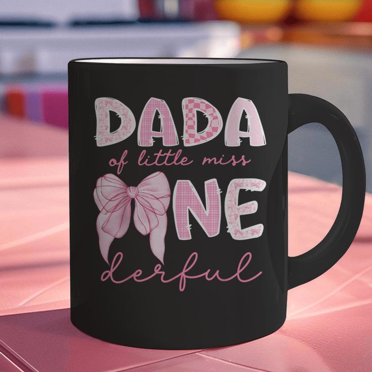 Dada Of Little Miss Onederful First Birthday Girl Bow Graphic Print Coffee Mug Dada Of Little Miss Onederful First Birthday Girl Bow Graphic Print Coffee Mug