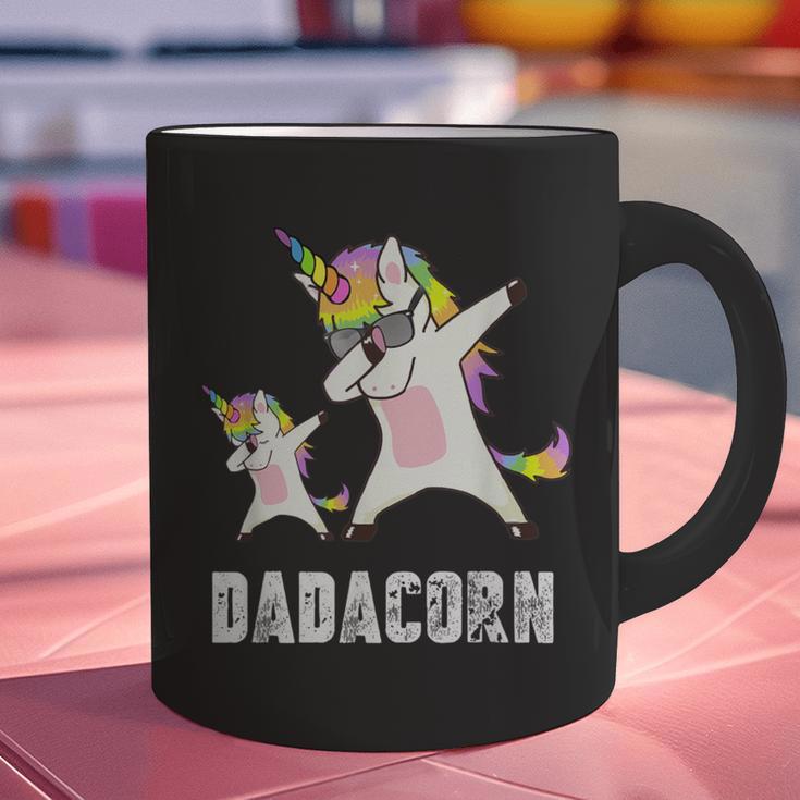Dadacorn Shirt Unicorn Dad And Baby Best Father Graphic Print Coffee Mug