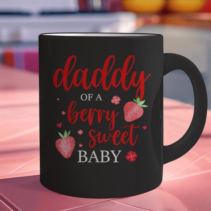 Daddy Of A Berry Sweet One Strawberry Baby First Birthday Graphic Print Coffee Mug