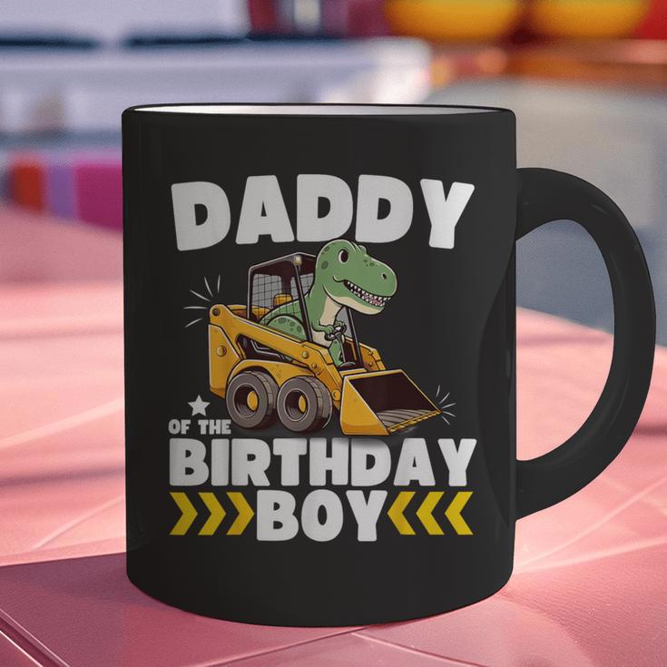 Daddy Of The Birthday Boy Dinosaur Construction Worker Truck Graphic Print Coffee Mug