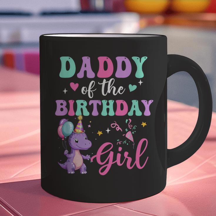 Daddy Of The Birthday For Girl Dinosaur T-Rex Party Family Graphic Print Coffee Mug