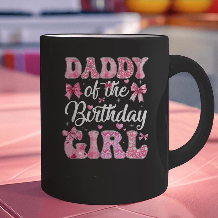 Daddy Of The Birthday Girl Family Pink Coquette Bow Graphic Print Coffee Mug Daddy Of The Birthday Girl Family Pink Coquette Bow Graphic Print Coffee Mug
