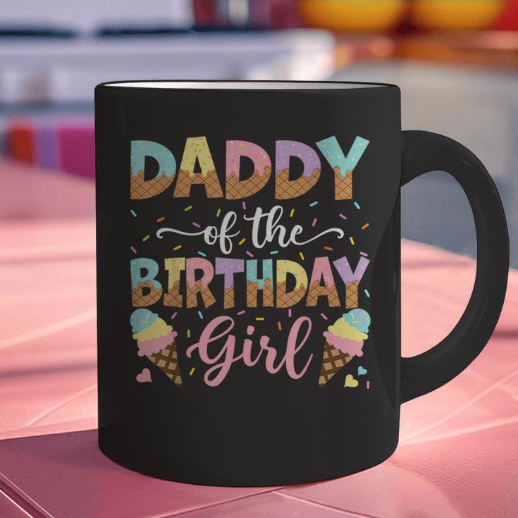 Daddy Of The Birthday Girl Ice Cream Lover Party Graphic Print Coffee Mug