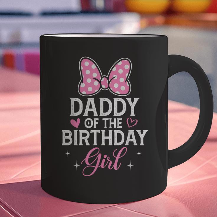 Daddy Of The Birthday Girl Pink Bow Birthday Family Matching Graphic Print Coffee Mug