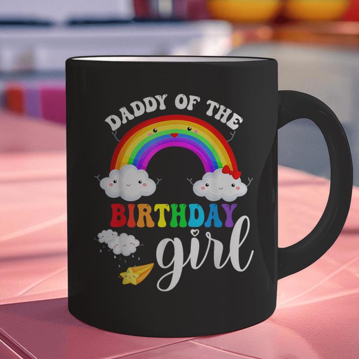 Daddy Of The Birthday Girl Rainbow B-Day Matching Family Graphic Print Coffee Mug Daddy Of The Birthday Girl Rainbow B-Day Matching Family Graphic Print Coffee Mug